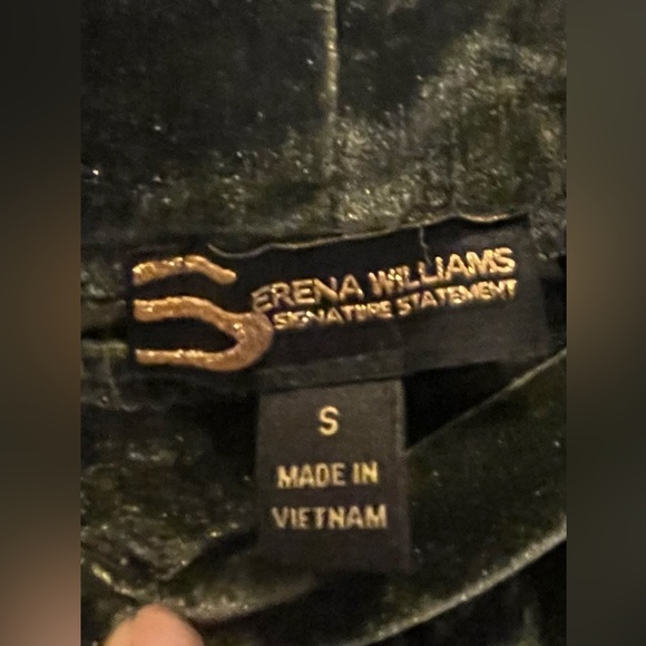 Serena Williams Signature Tuxedo Stretch Pants Jumpsuit Velvet Size S - Picture 4 of 5